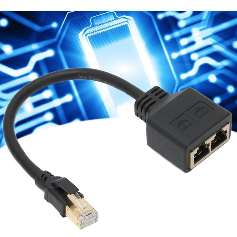 RJ45 Splitter Adapter 1 to 2 Port CAT8 Network Ethernet Splitter for Home Office - Image 5