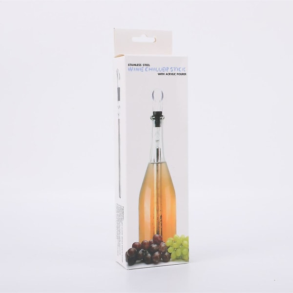 Stainless Steel Wine Chiller Rod with Pour Spout, Wine Cooler Set for Red and White Wine - Image 1