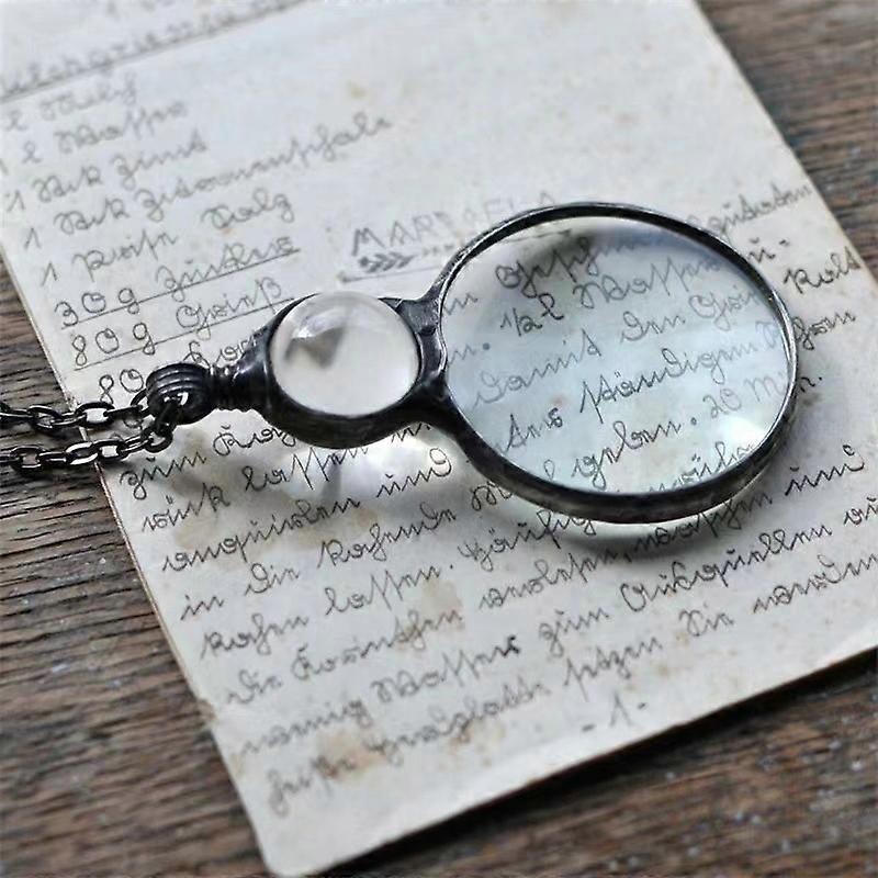 Magnifying Glass Necklace for Reading, Elderly Gift, Book Accessory green - Image 2