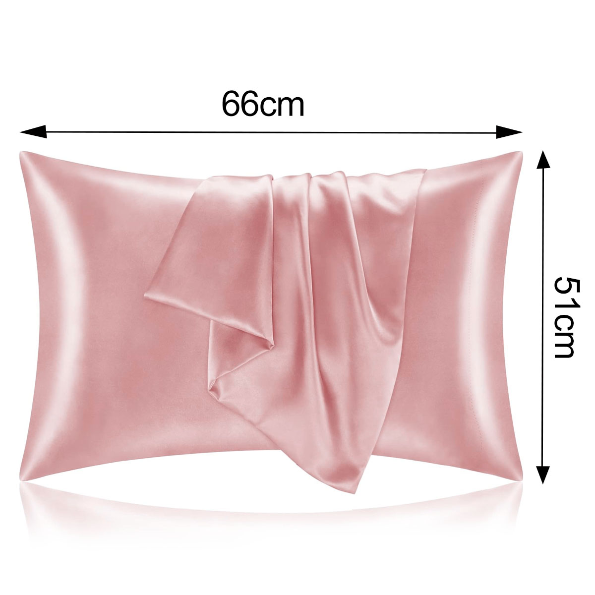 Satin Silk Pillowcase for Hair and Skin, Standard Size Pillowcase, 2-Pack, Super Soft Pillowcase with Envelope Closure - Image 5
