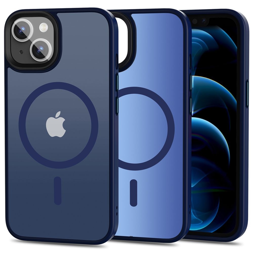 Compatible with iPhone 13 - MagSafe Case Shockproof Silicone Matte Blue - Image 1