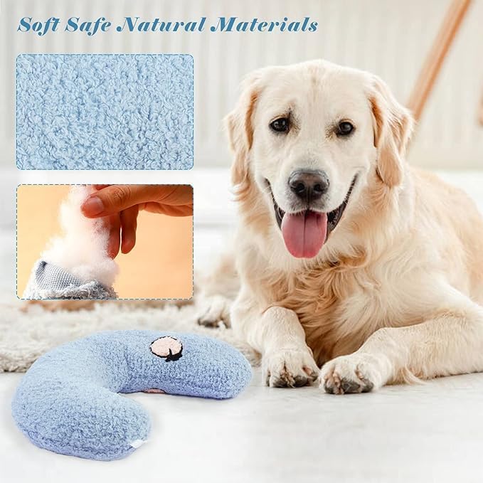 Comforting Cat Pillow for Anxious Dogs, Soft U-Shaped Dog Bed with Plush Toy for Better Sleep - Image 2