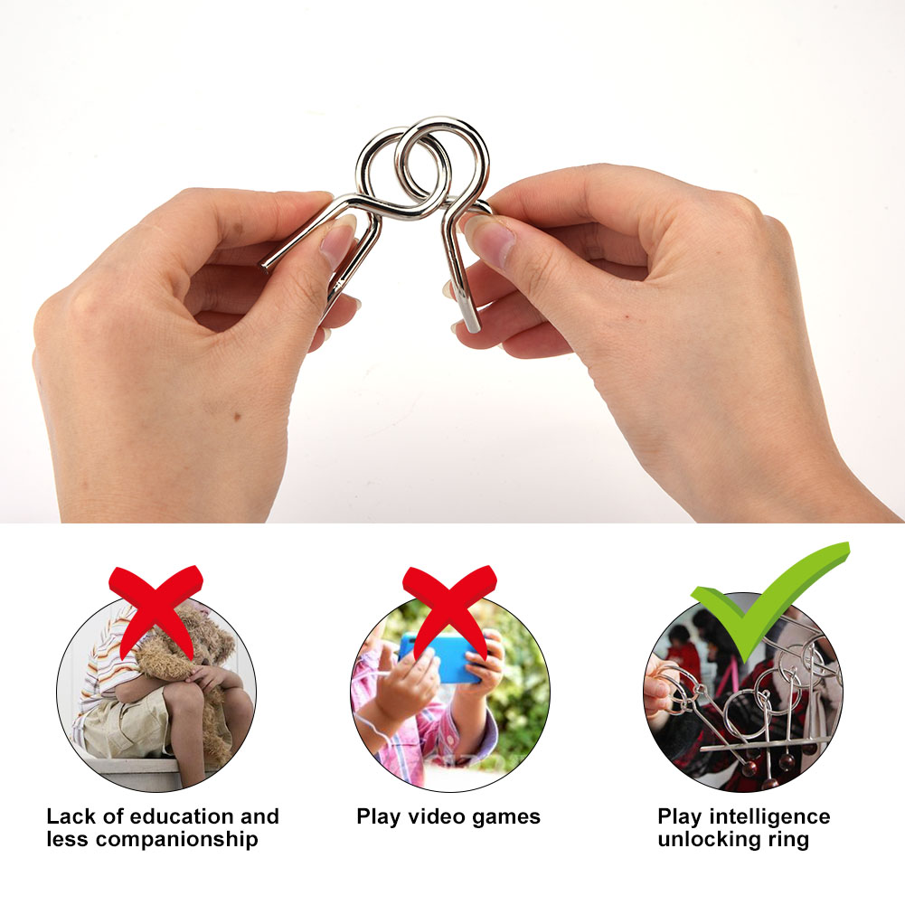 Wire Puzzle Set 20 Pack Metal IQ Brain Training Toys - Image 4