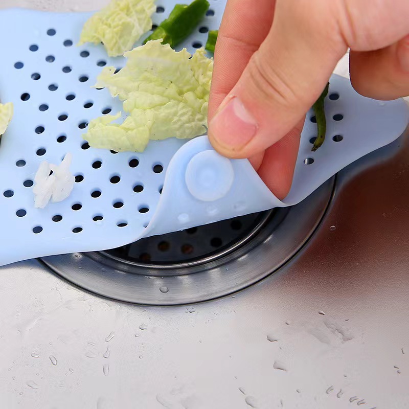 Silicone Drain Cover Filter for Bathtub Sink Shower Green - Image 3