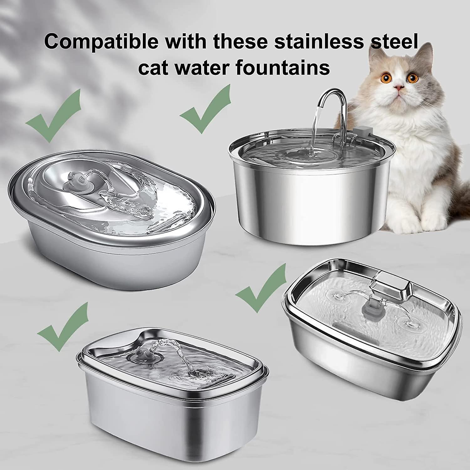Water Fountain Filter Set of 16 Compatible with Catit Stainless Steel Pet Fountain Includes 8 Replacement Filters and 8 Sponges - Image 2