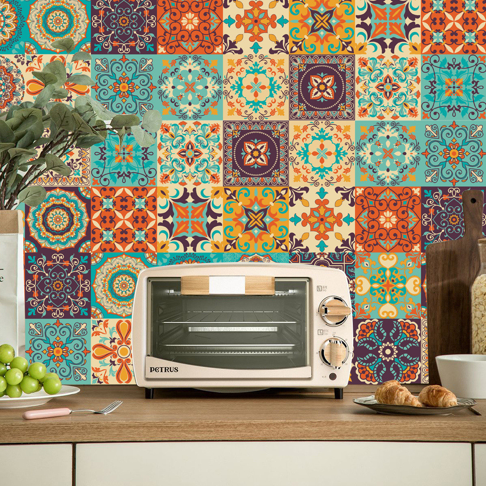 Waterproof Tile Stickers for Kitchen, Furniture, Table 15x15cm - 24 pcs - Image 1