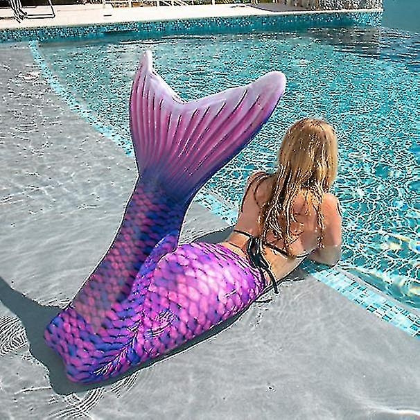 Children's Mermaid Tail for Swimming with Monofin, Purple, Adult Size XL, Compatible with Water Play - Image 5