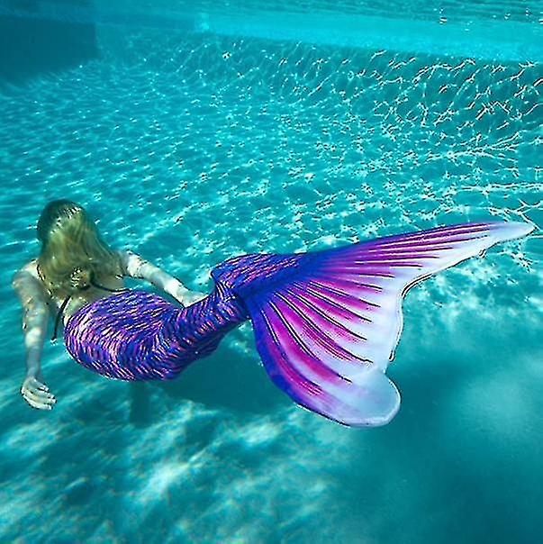Durable adult mermaid tail, suitable for swimming, includes monofin - Perfect purple, size S - Image 3