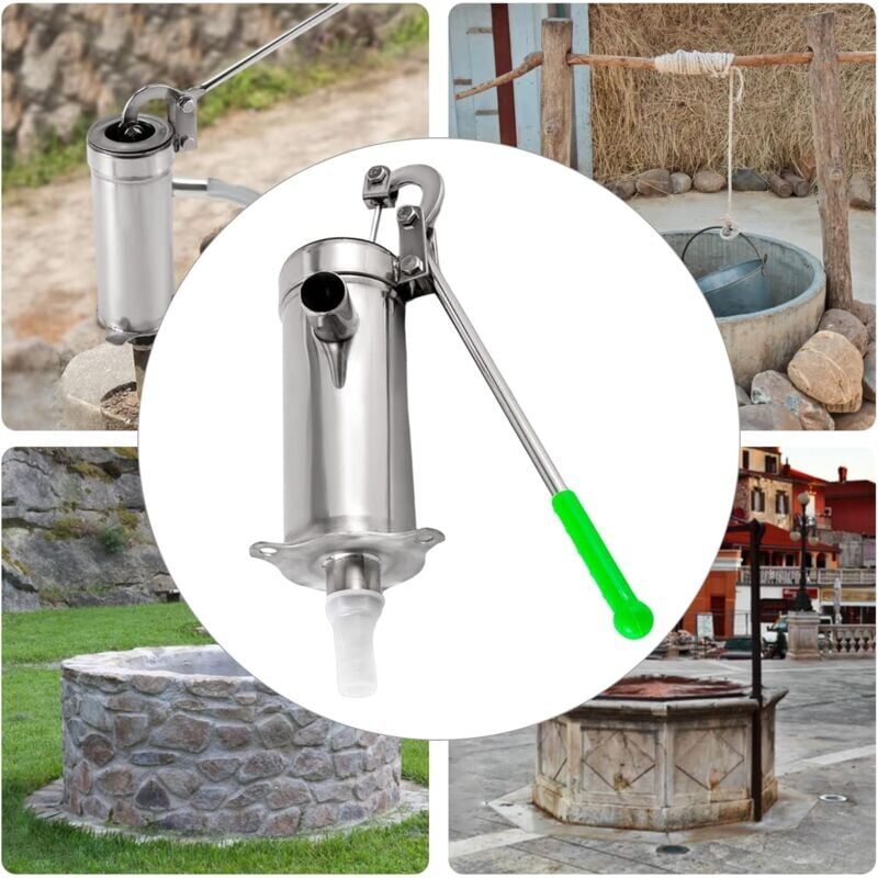 Hand Pump Manual Water Pump Stainless Steel Groundwater Up to 10m Depth - Image 5
