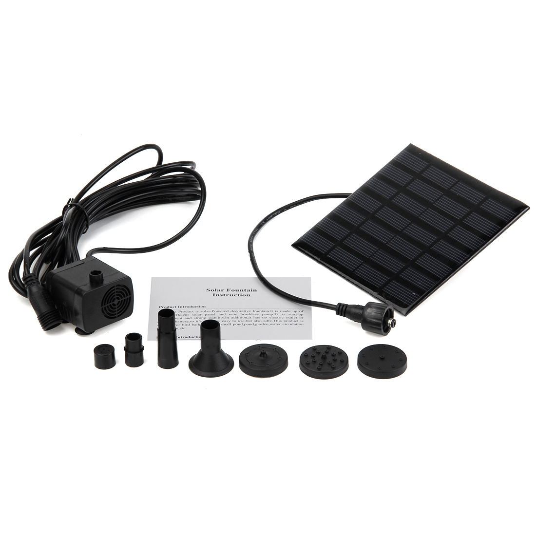 Solar-powered water pump with fountain function – 16 cm panel - Image 4