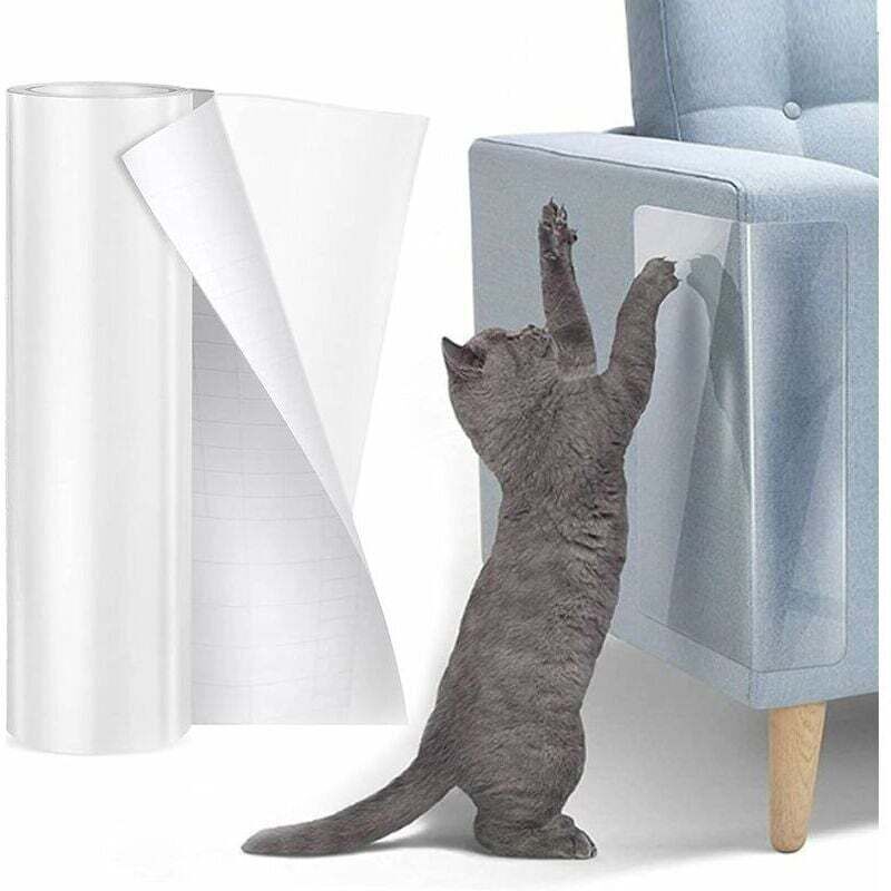 Cat Scratching Guard Protector Self-Adhesive Transparent Roll 30cm x 5m for Furniture Doors Walls Anti-Scratch Protection - Image 1