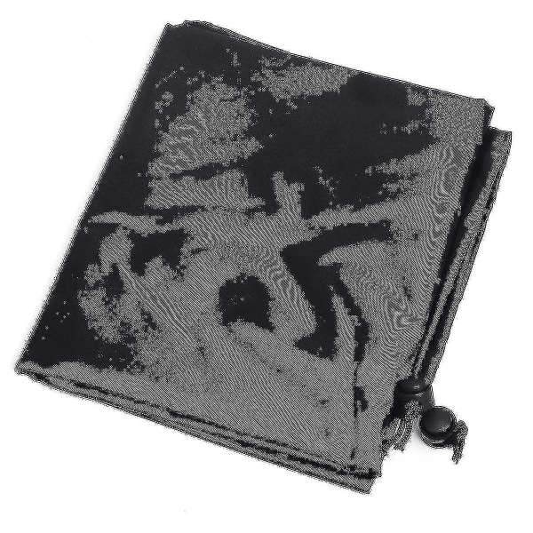 Outdoor Round Fire Pit Cover 112cm Waterproof Black Compatible with Patio - Image 5