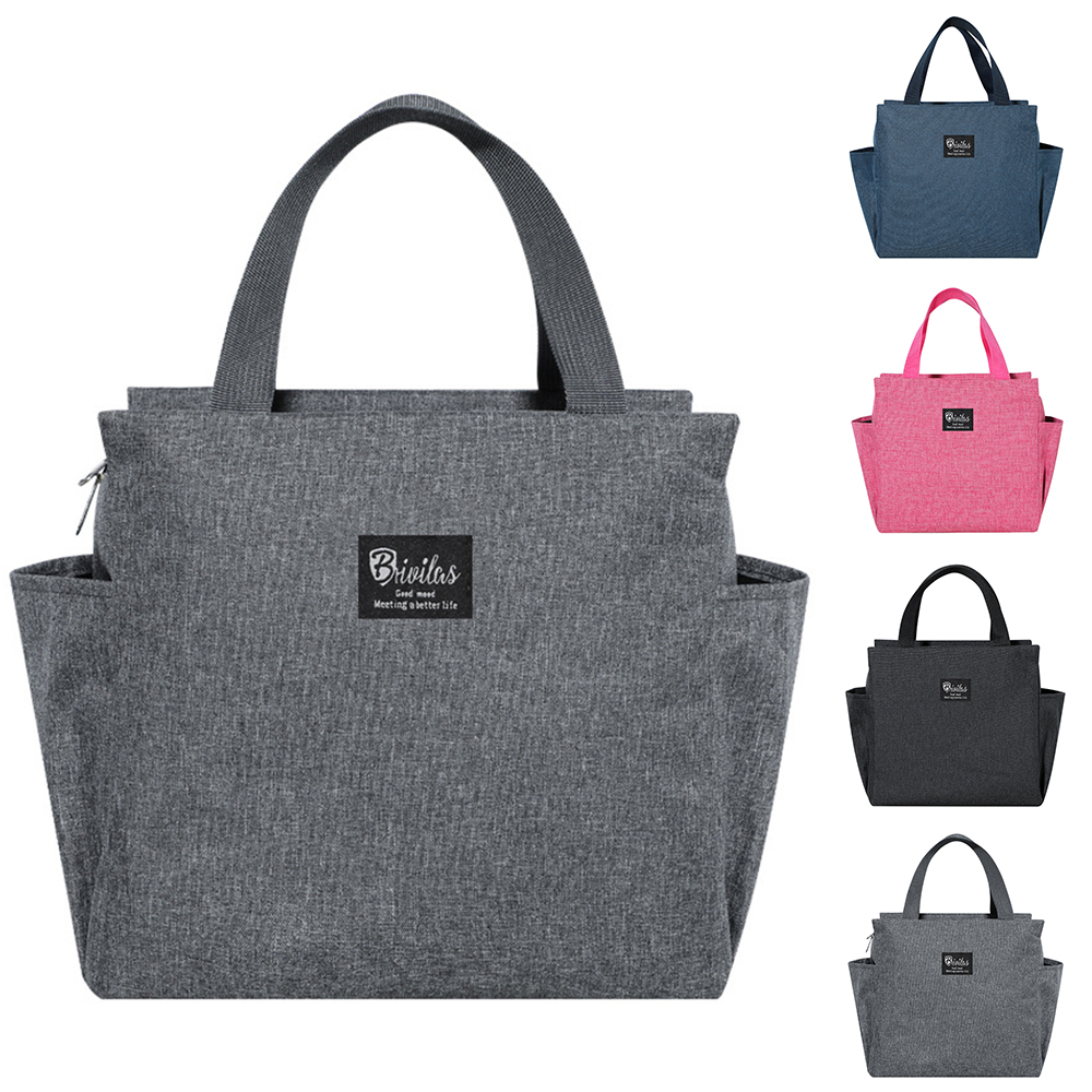 Lunch Bag for Adult Children Thick Portable Black - Image 1