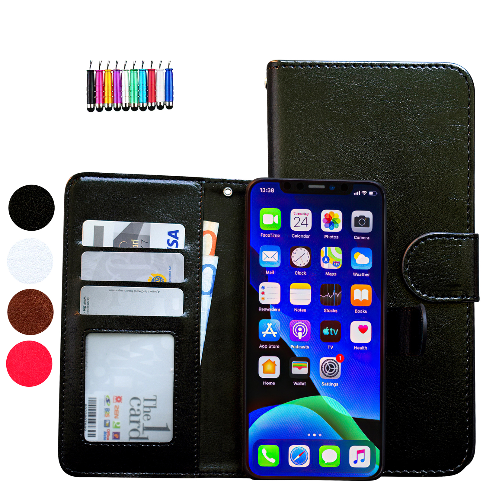 Leather Case for iPhone 12 Protection Brown - Image 1