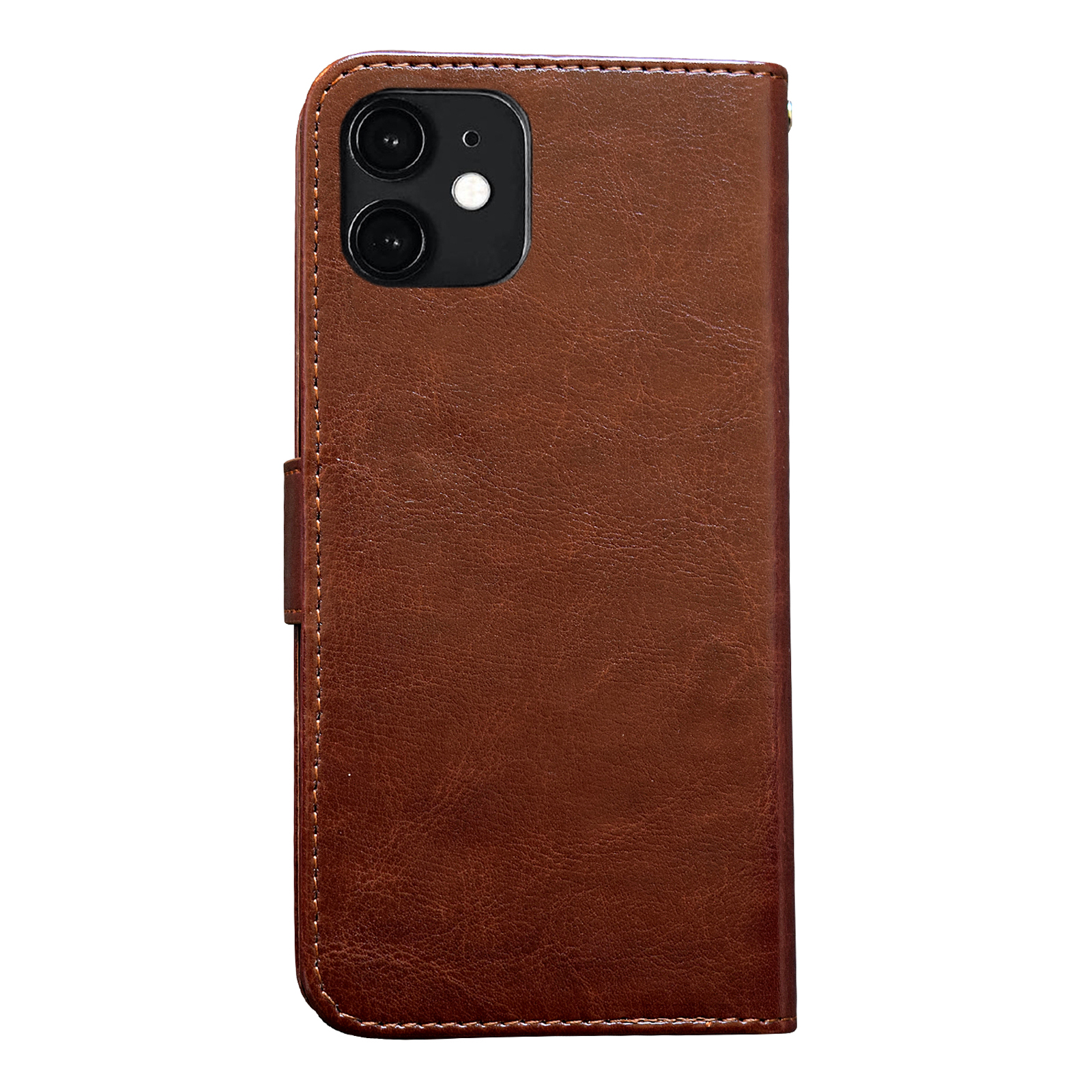 iPhone 12 Leather Case Protection Black Compatible with iPhone 12 - Image 4