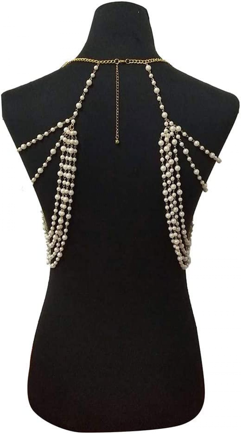 Pearl Body Chain for Women, Gold Multi-layer Necklace for Backless Dresses and Bikinis, Bridal Jewelry - Image 4