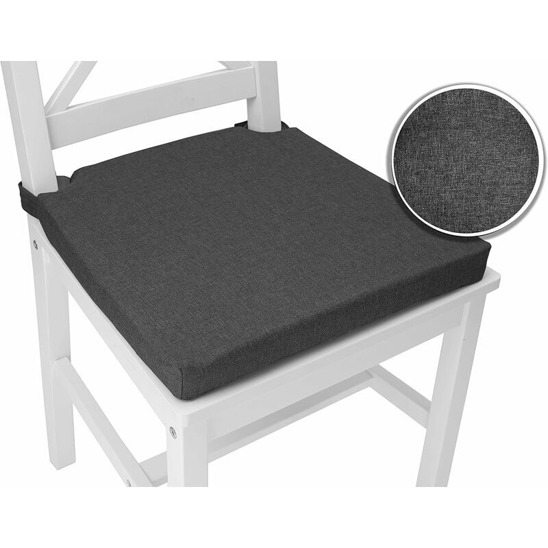 Trapezoidal Chair Cushions Set of 4 Comfortable Seat with Inner and Outer Velcro Dimensions 42cm Back 35cm Front - Image 3