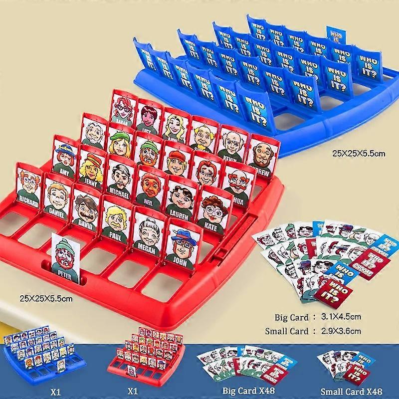 Who's There? Board Game Fun Party Family Memory Logical Thinking Antistress Interactive Guessing Classic Game Toy for Kids Character_tfrf Character - Image 1