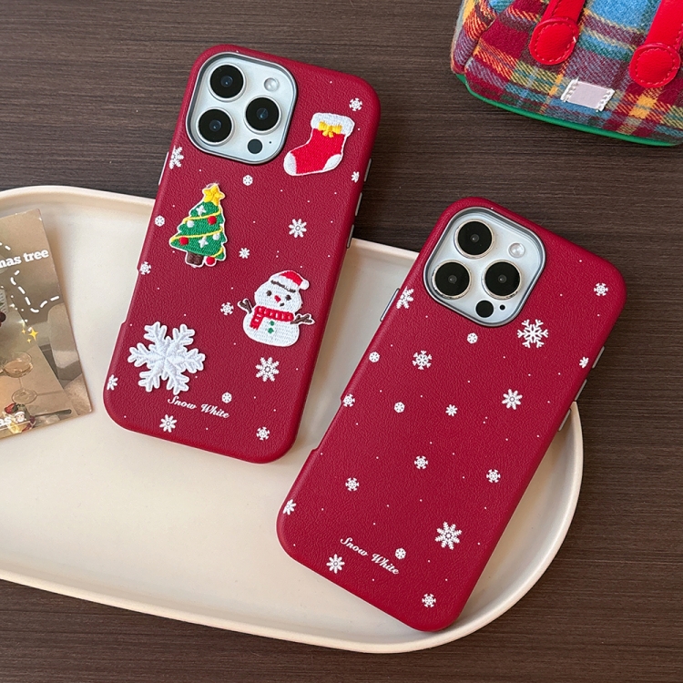 Compatible with Apple iPhone 16 Pro Max Case 3D Christmas Frosted PC Hybrid TPU Cover - Image 2