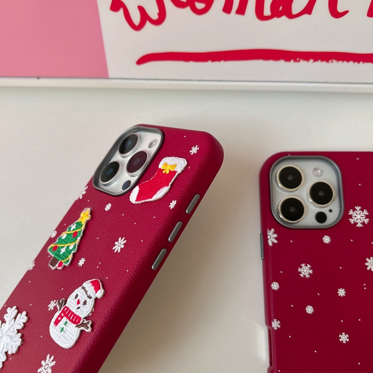 Compatible with Apple iPhone 16 Pro Max Case 3D Christmas Frosted PC Hybrid TPU Cover - Image 4