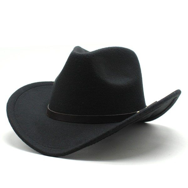 Cowboy Hat Pink Felt Rolled Brim Riding Hat for Men Women Compatible with American Western Style - Image 2