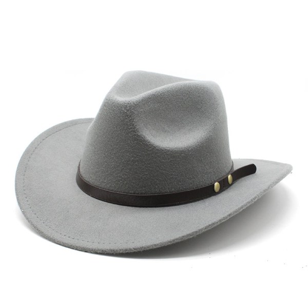 Cowboy Hat Pink Felt Rolled Brim Riding Hat for Men Women Compatible with American Western Style - Image 4