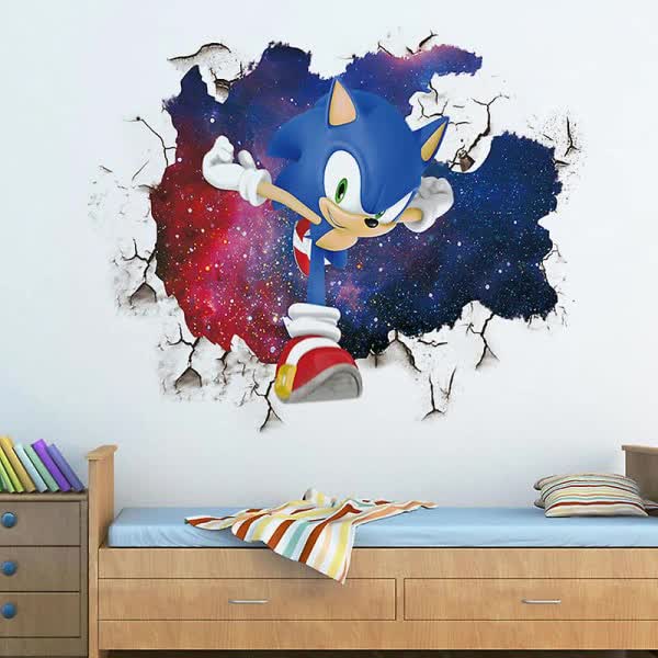 3D Sonic Wall Sticker for Kids Room Graffiti Decoration - Image 3