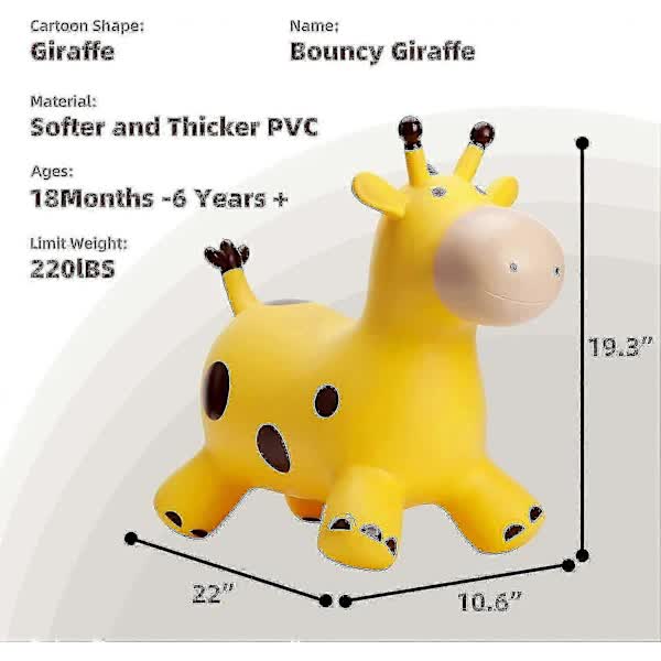 Trampoline Horse Jumper for Toddlers, Babe Fairy Giraffe Design, Compatible with PB Models - Image 2