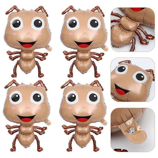 Large Ant Balloons 5 pcs Light Brown 75.00X48.00X4.00CM Animal Theme Cartoon Foil Balloons - Image 2