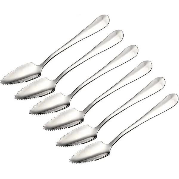 Grapefruit Spoon Set, 6 Stainless Steel Spiked Spoons for Grapefruit - Image 1