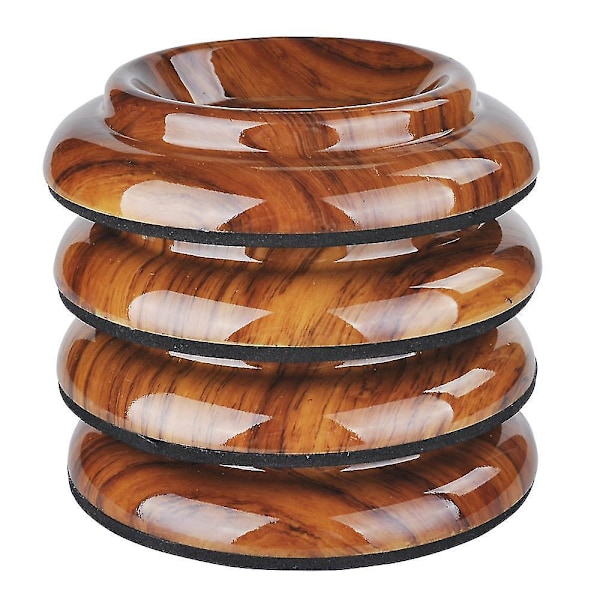 4 pcs Piano Wheel Cups for Upright Piano, Rosewood Color Piano Wheel Piano Leg Protectors with Anti-Slip - Image 3