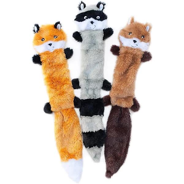 Dog Toys with Squeak and Rattles 3-Pack Plush Chew Toys for Large Medium Dogs - Image 1