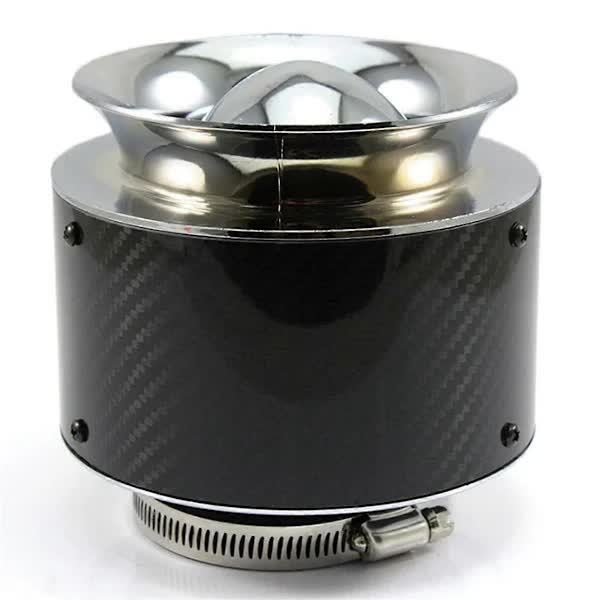 High Flow 76mm Carbon Fiber Air Filter Car Engine Performance Cold Air Intake XH-UN013 - Image 1