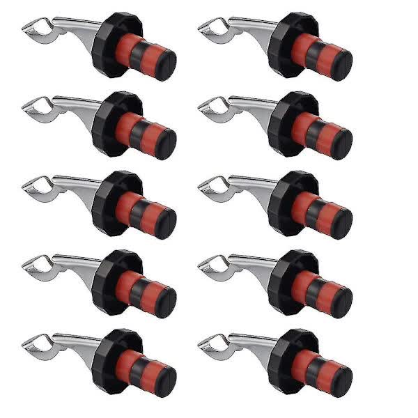 Wine Cork Stoppers 10 Pack Reusable Airtight Leakproof Seal for Beverage Bottles Manual Expanding Design - Image 1