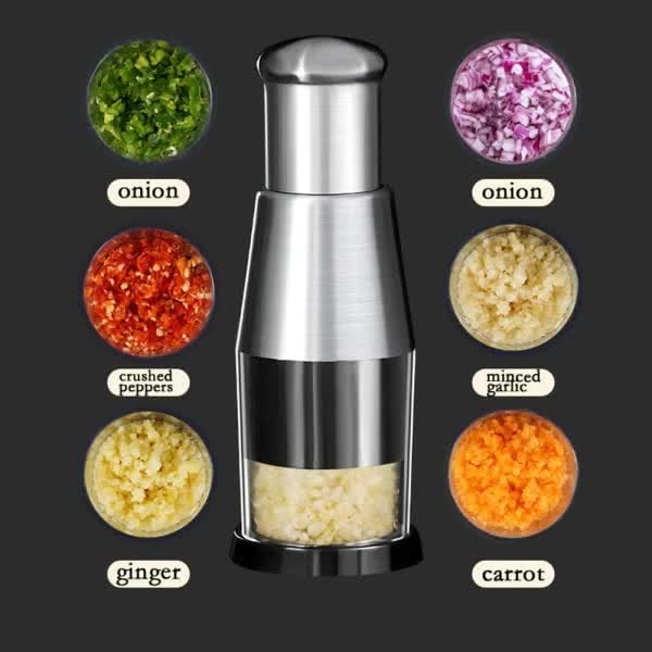 Garlic Press Handheld Food Chopper and Dicer - Image 1