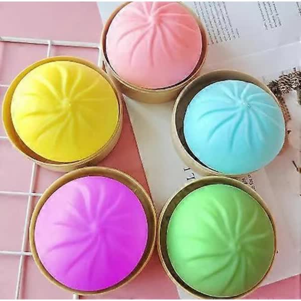 3pcs Dumpling Squeeze Stress Balls, Sensory Toys, Party Favors Handballs - Image 1