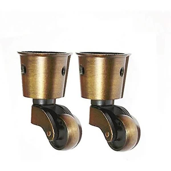 High Load Capacity Brass Furniture Casters Set of 2 Universal Compatible with Various Brands - Image 1