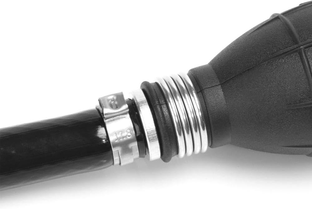 Fuel Line Hose for Outboard, Nylon Braid 5/16 Inch Fuel Line Hose with Hand Pump Bulb, 6 FT Long Boat RVs Tractor Fuel Line Assembly - Image 2