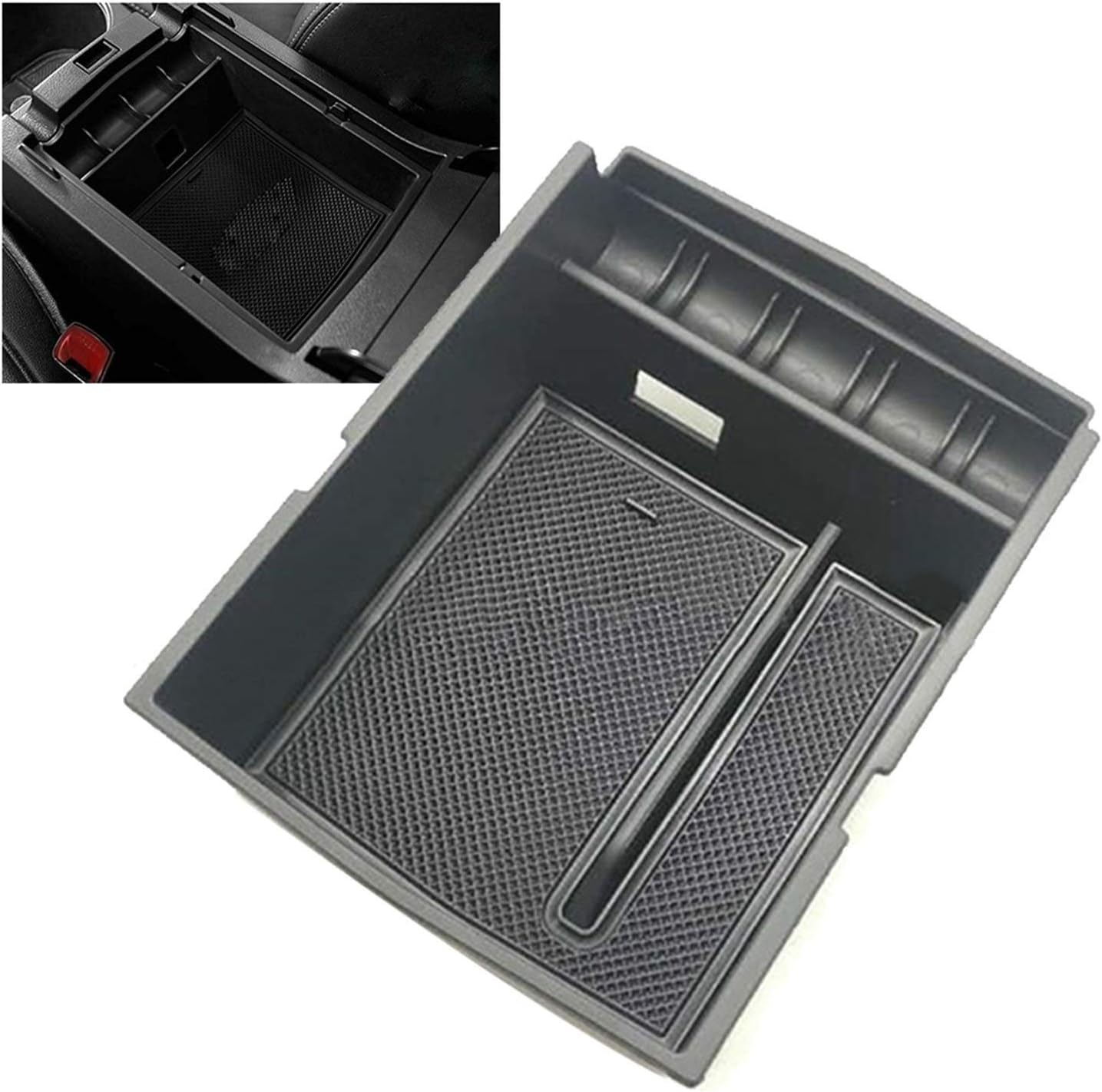 1pc Car Center Console Armrest Organizer Storage Box Tray Insert Black Fit for Subaru Outback 2015-2019 Auto Storage Tray LiMePng - Image 4