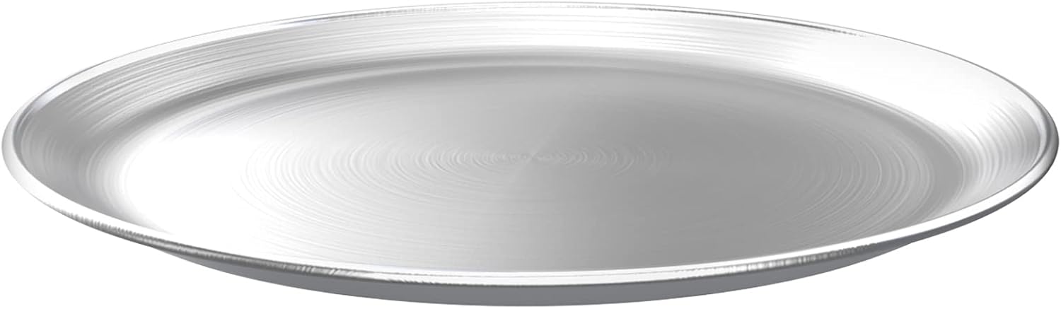 Stainless Steel Pizza Pan Round Pizza Tray, Round Pizza Plate For Pie Cookie Pizza Cake, Non Toxic & Heavy Duty, Brushed Finish & Easy Clean & Diameter 11.8 Inch - Image 2