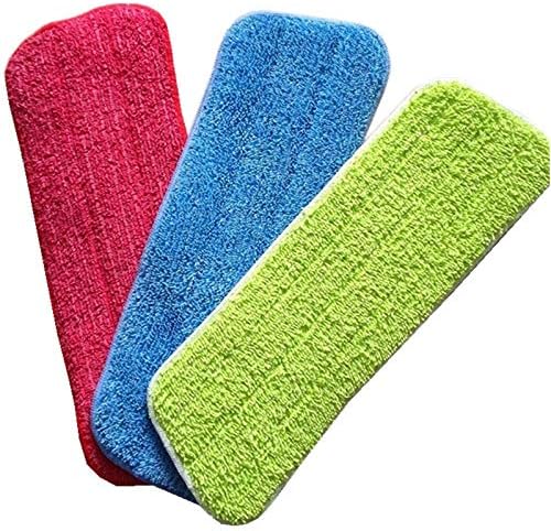 Microfiber Spray Mop Replacement Heads for Wet/Dry Mops,Flat Replacement Heads for Floor Cleaning and Scrubbing Microfiber Pros,Cleaning Pads Compatible with Bona Floor Care System (3 Pack, Blue) - Image 2