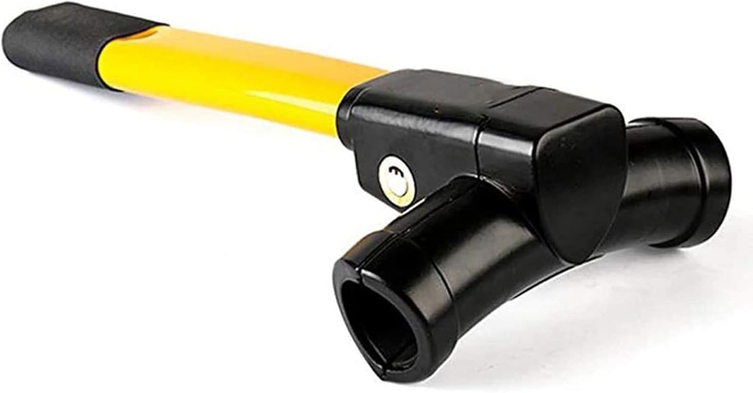 Steering Wheel Lock Strong Heavy Duty Anti-Theft Steering Wheel Lock Anti-Theft Retractable Hook Car Clutch Pedal Lock for Car Truck SUV Van Security with 2 Keys - Image 1