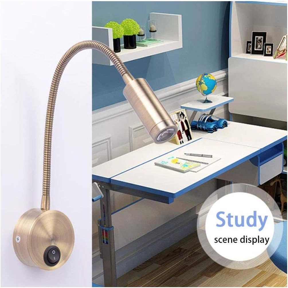 12V RV Boat Wall Lamp Flexible Gooseneck Touch Control Switch LED Reading Light - Image 2
