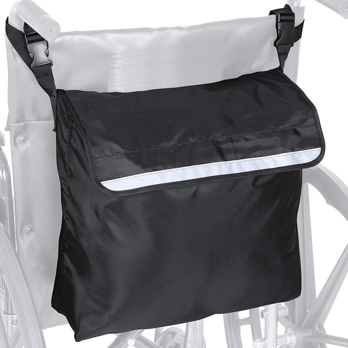 Wheelchair Pouch Wheelchair Bag Waterproof Large Wheelchair Accessories Bags to Hang on Back and Wheelchair Backpack Storage Bag - Image 1