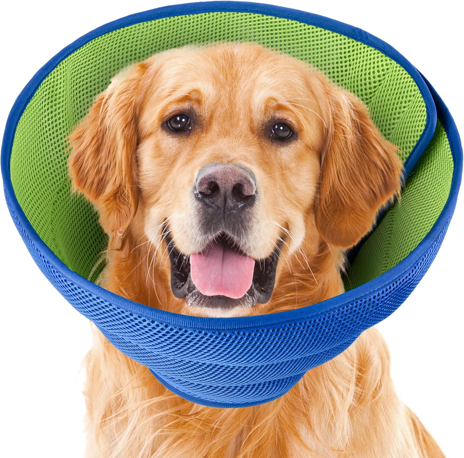 Soft Dog Cone for Dogs After Surgery, Breathable Dog Cones for Large Medium Small Dogs and Cats Anti-Lick Protective Wound,Adjustable Dog Recovery Cone Collar, Elizabethan Collar for Pet (M) - Image 1