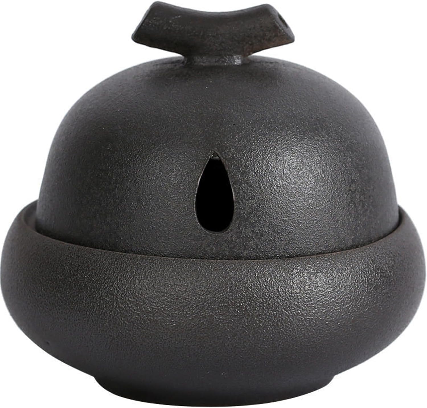 Matte Glaze Garlic Keeper for Counter Countertop Storage Ceramic Jars Garlic Holder Give it to a Friend Who Owns a Restaurant Garlic Container, Black, djdrtjtydkjtyk45154854 - Image 1