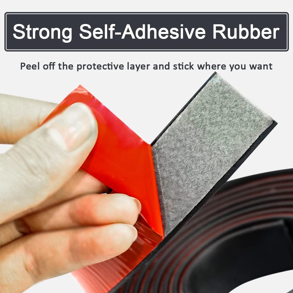Adhesive Rubber Strips with Adhesive Backing Self Stick Neoprene Solid Rubber Sheets Rolls Strips for Gaskets Pads Seals Crafts Protection (1
