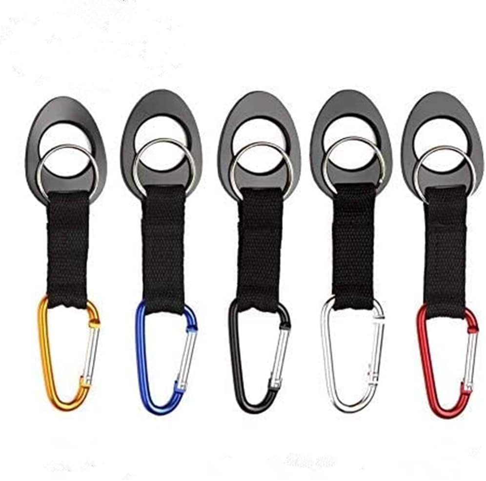 Durable Silicone Water Bottle Holder Hook Carrier with Carabiner Clip & Key Ring, Fits Any 12oz, 17oz and 25oz Water Bottles for Outdoor Activities Camping Hiking Traveling or Daily Use - Image 1