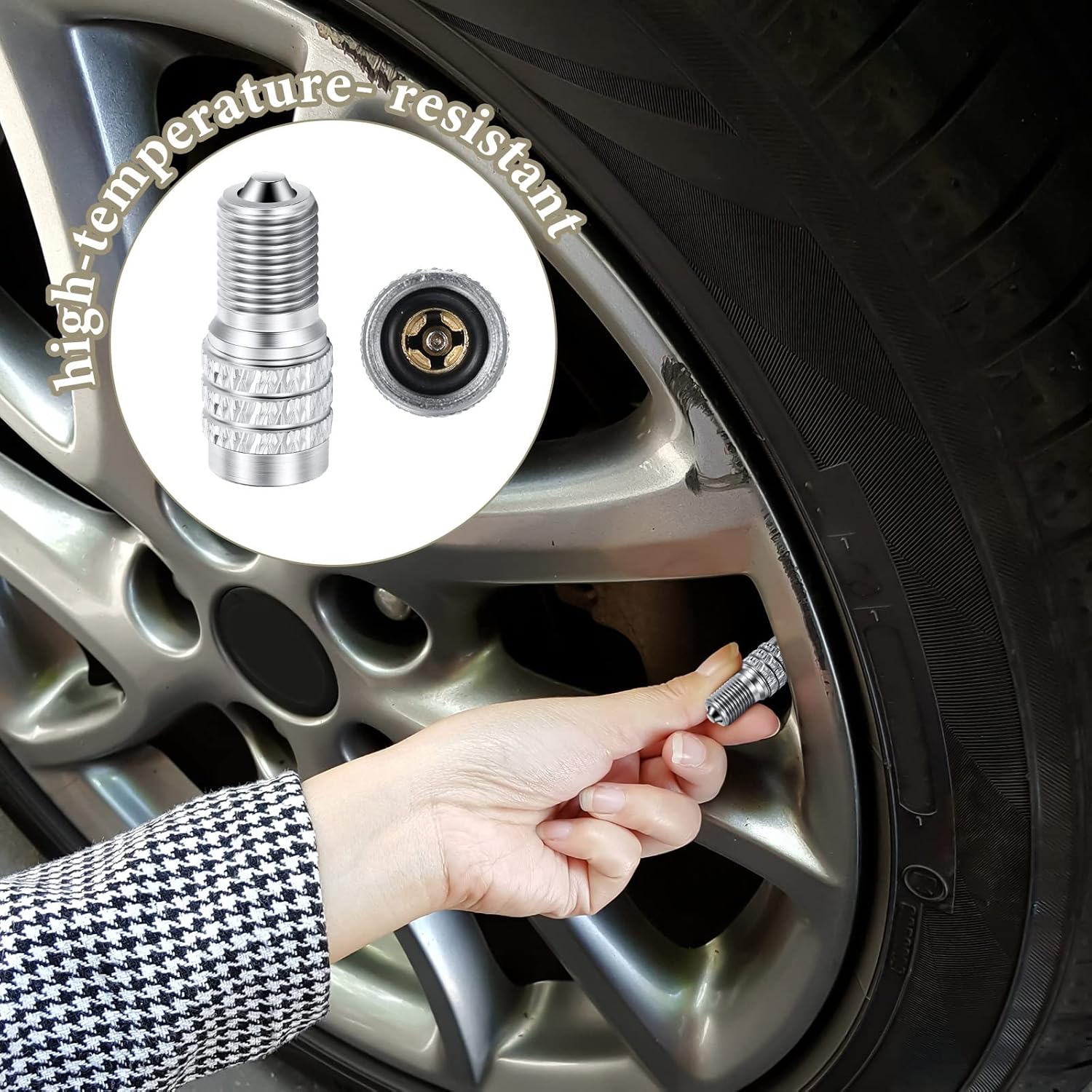 16 Pack Double Valve Stem Cap Inflate Tire Valve Caps Flow Through Tires Cap for High Pressure Truck Car RV Semi Bus Tires - Image 3