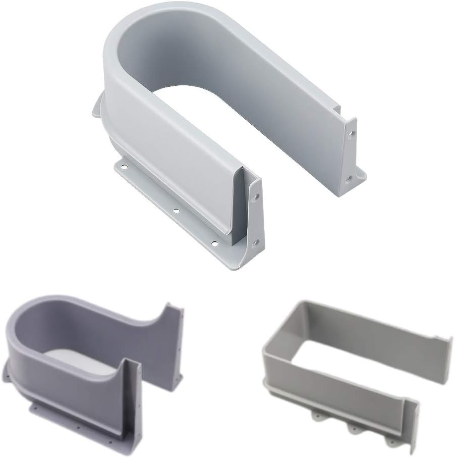 Plastic U Shape Under Sink Basin Drain Pipe Bath Cabinet Drawer Pull Out Bottom Cutout Cover Recessed U Drainage Grommet (No.3) - Image 1